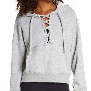 Free People FP Movement Believe It Lace-up Hoodie